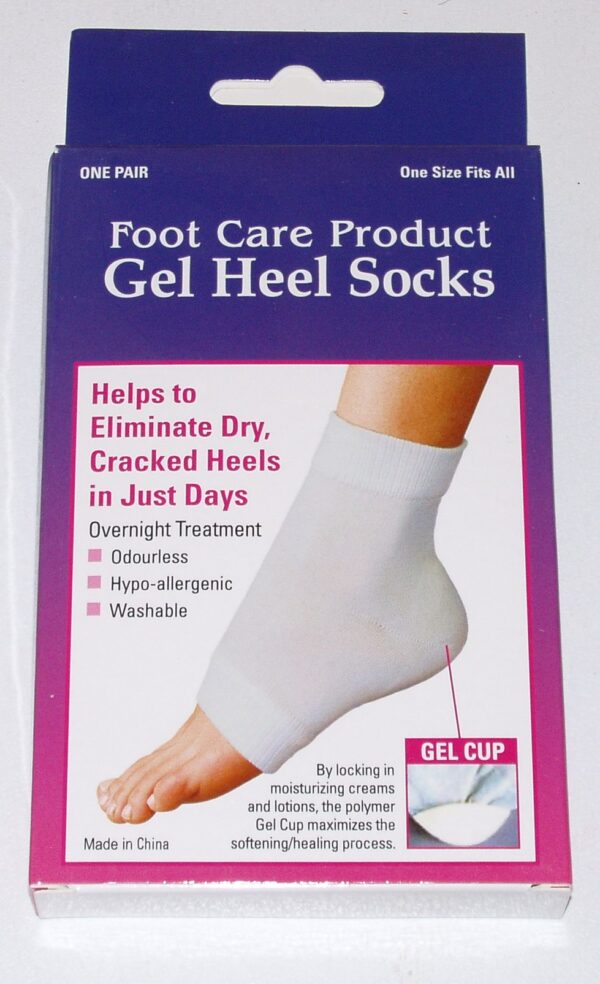 Beige Overnight Gel Heel Socks