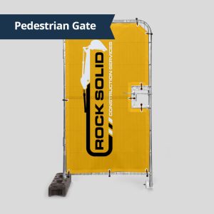 custom printed heras pedestrian gate fence cover